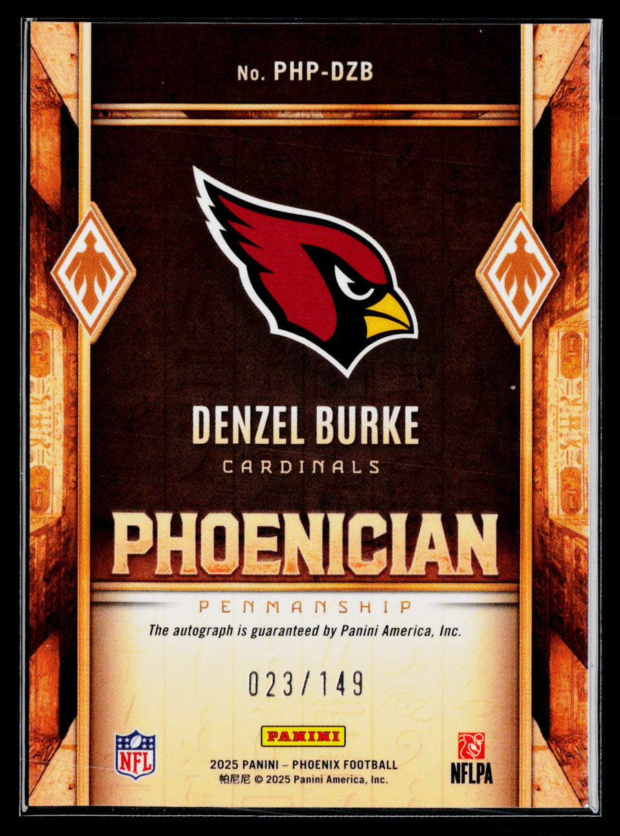 2025 Panini Phoenix PHP-DZB Denzel Burke Phoenician /149