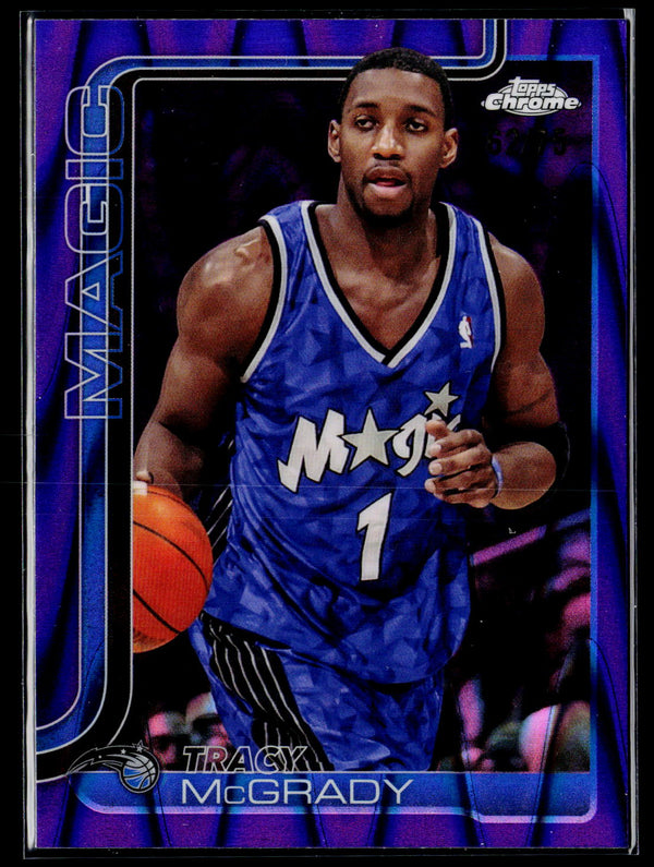 2025-26 Topps Chrome #245 Tracy McGrady Purple RayWave Refractor #/75