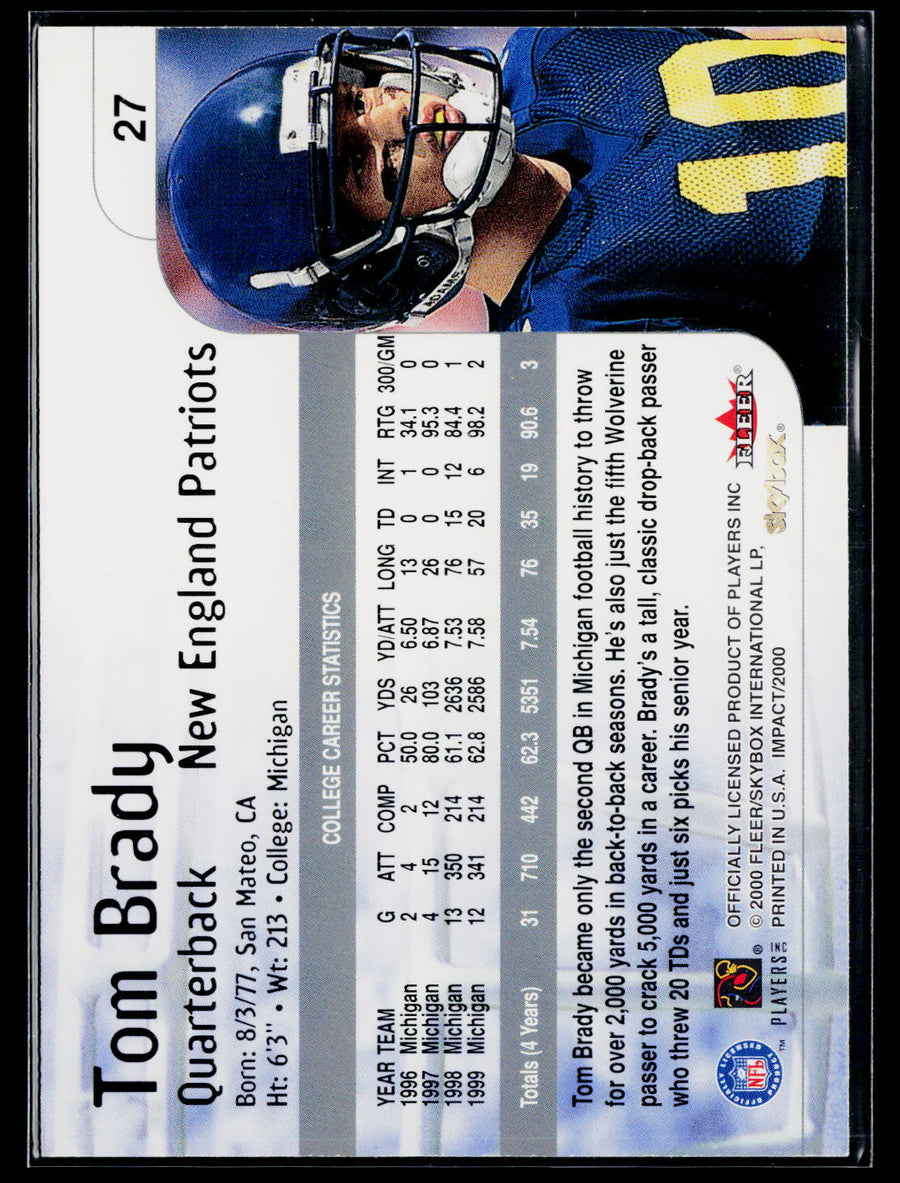 2000 Impact #27 Tom Brady