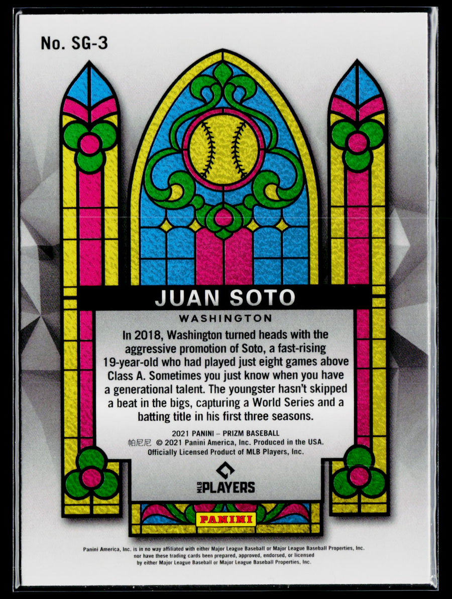 2021 Panini Prizm #SG-3 Juan Soto Stained Glass