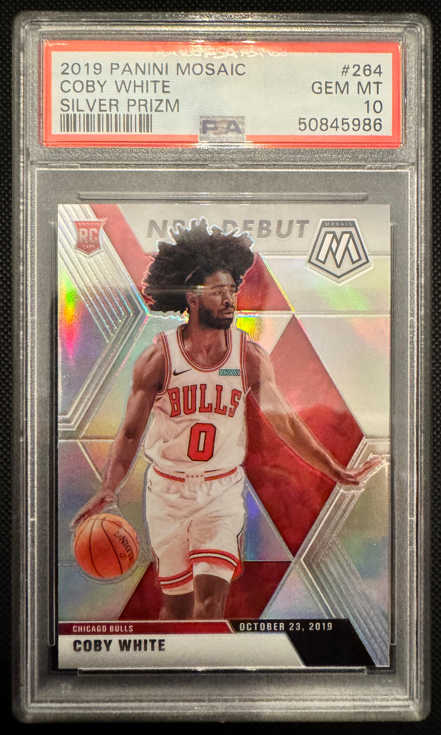 2019 Panini Mosaic #264 Coby White Silver Prizm PSA 10