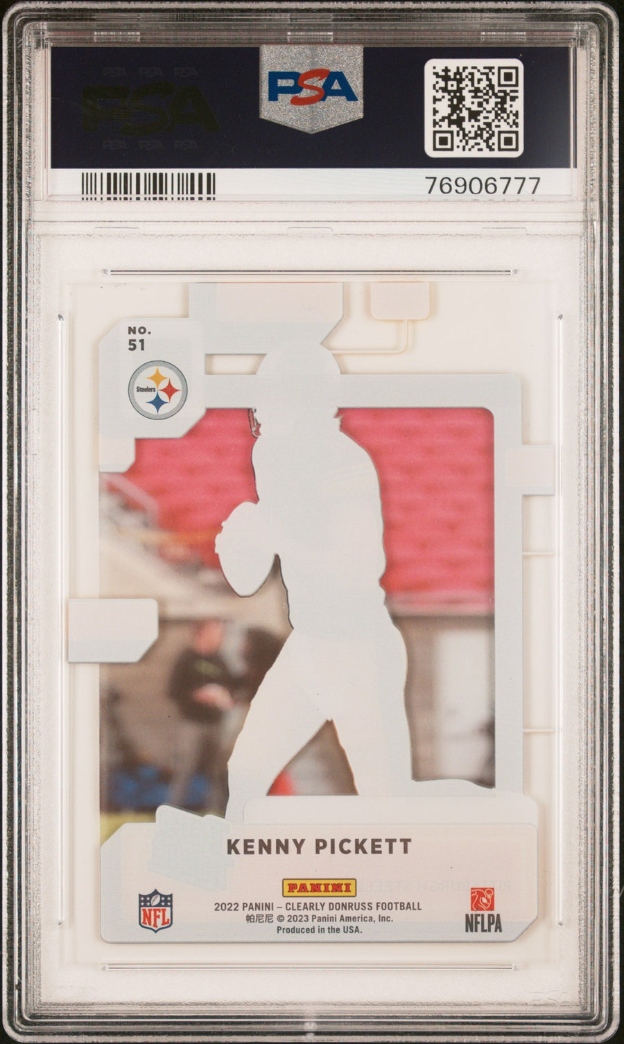 2022 Panini Clearly Donruss #51 Kenny Pickett PSA 9
