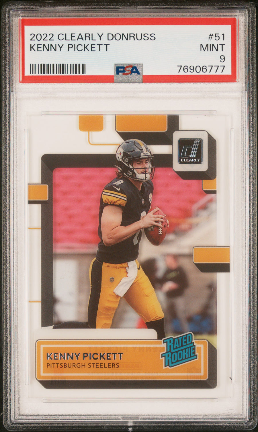 2022 Panini Clearly Donruss #51 Kenny Pickett PSA 9