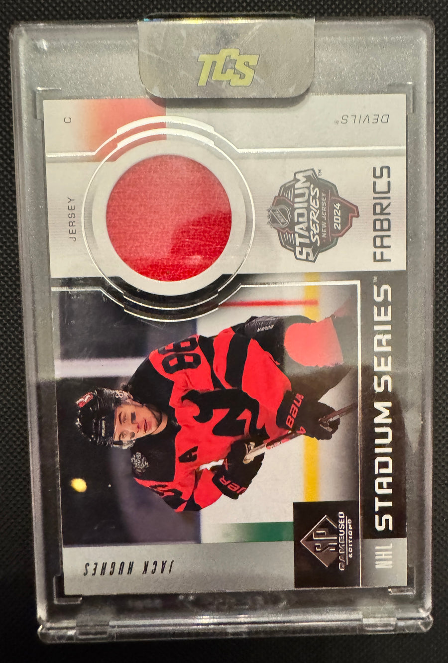 2024-25 SP Game Used #GSF-20 Jack Hughes 2024 Stadium Series Fabrics