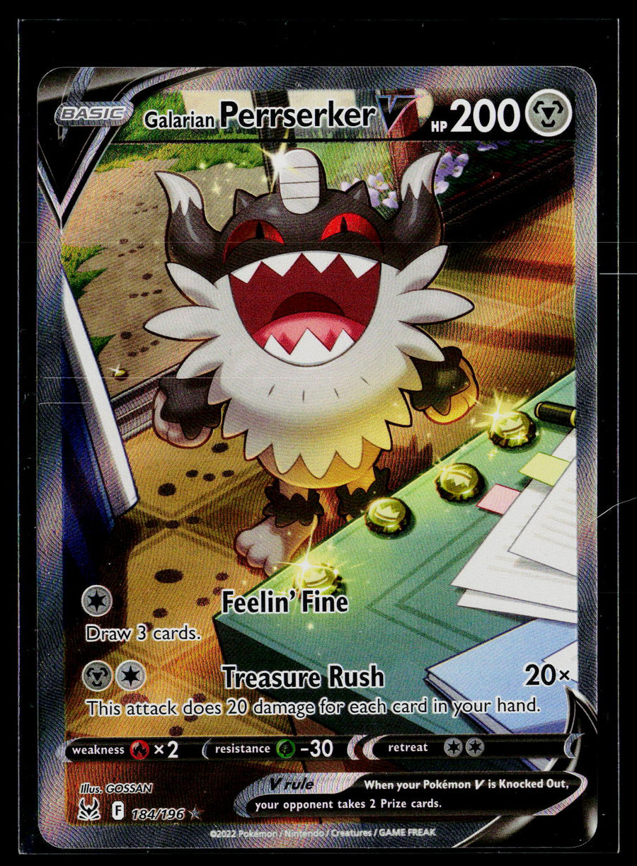 SWSH11: Lost Origin #184/196 Galarian Perrserker V (Alternate Full Art)