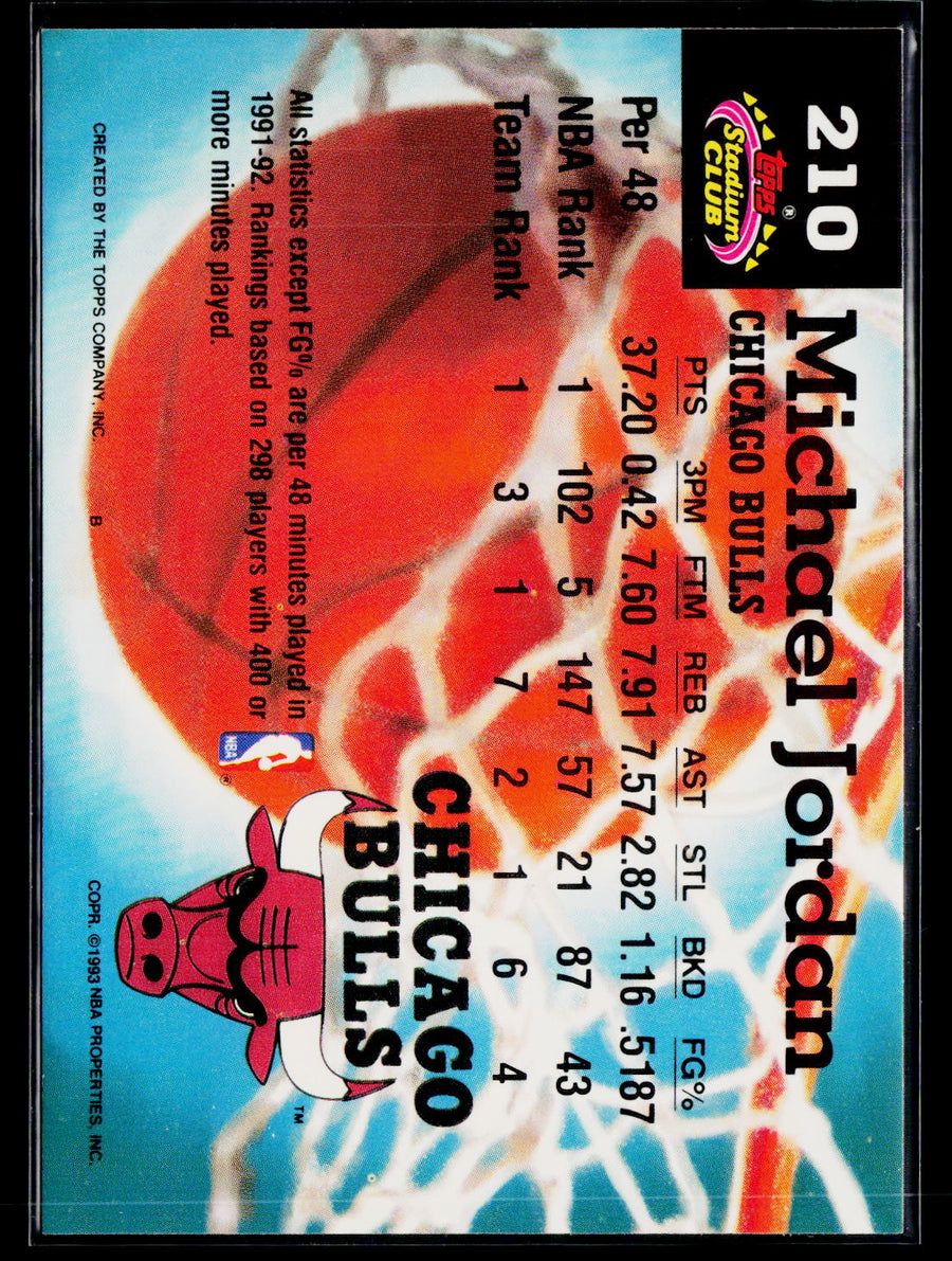 1992-93 Stadium Club 210 Michael Jordan /