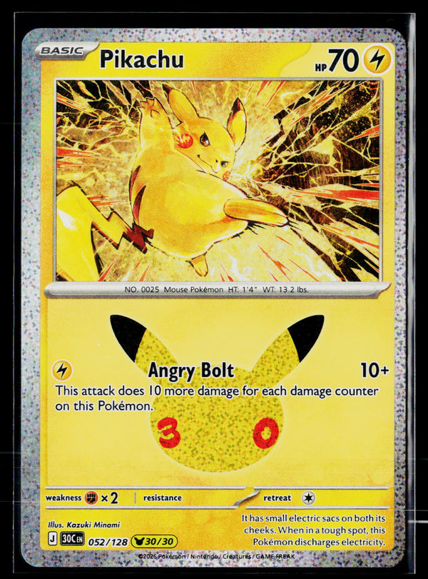 ME: 30th Celebration Classic Collection 052/128 Pikachu HOLO
