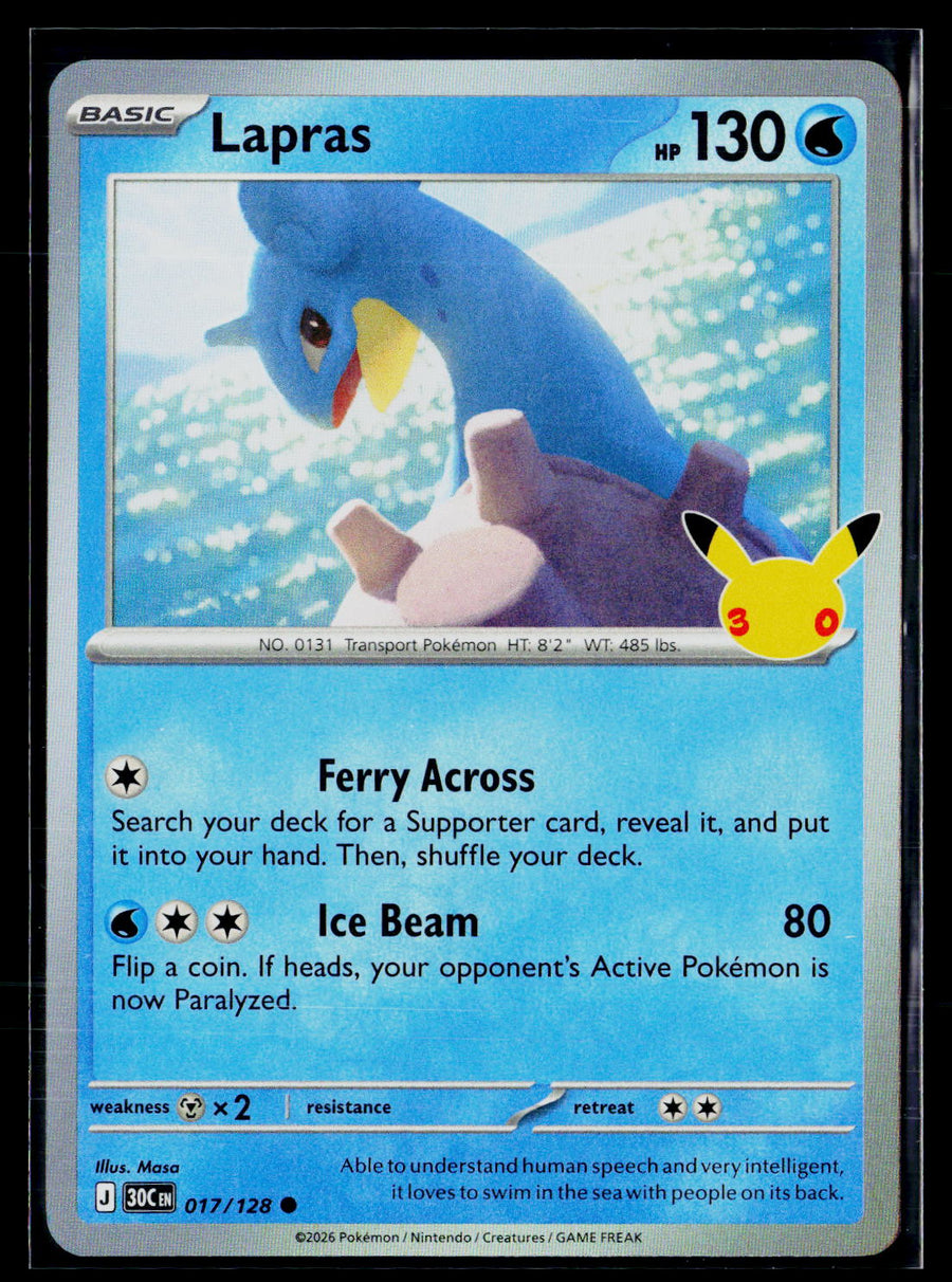 ME: 30th Celebration 017/128 Lapras HOLO