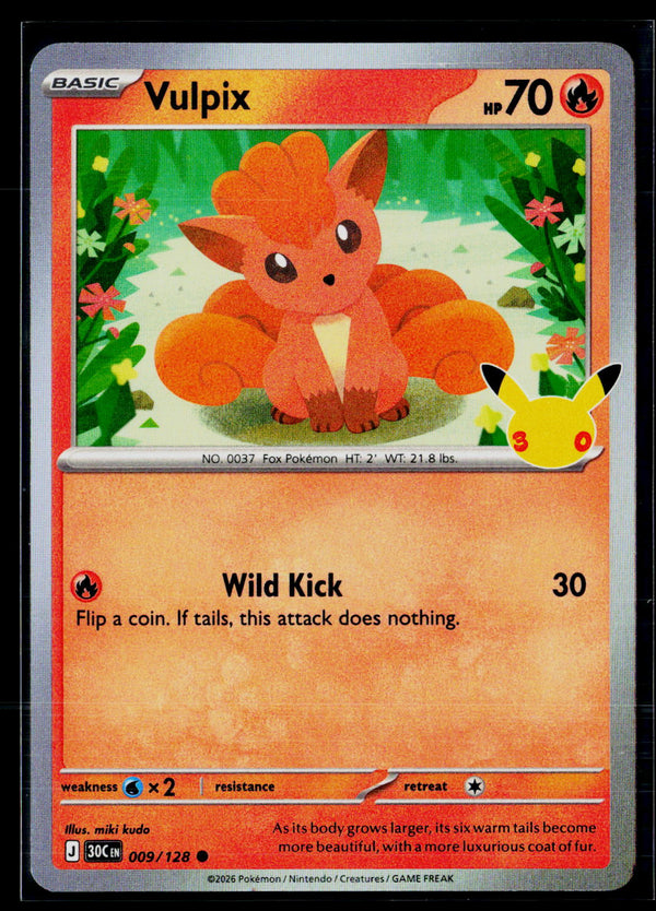 ME: 30th Celebration 009/128 Vulpix HOLO