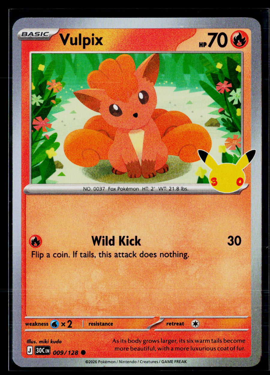 ME: 30th Celebration 009/128 Vulpix HOLO