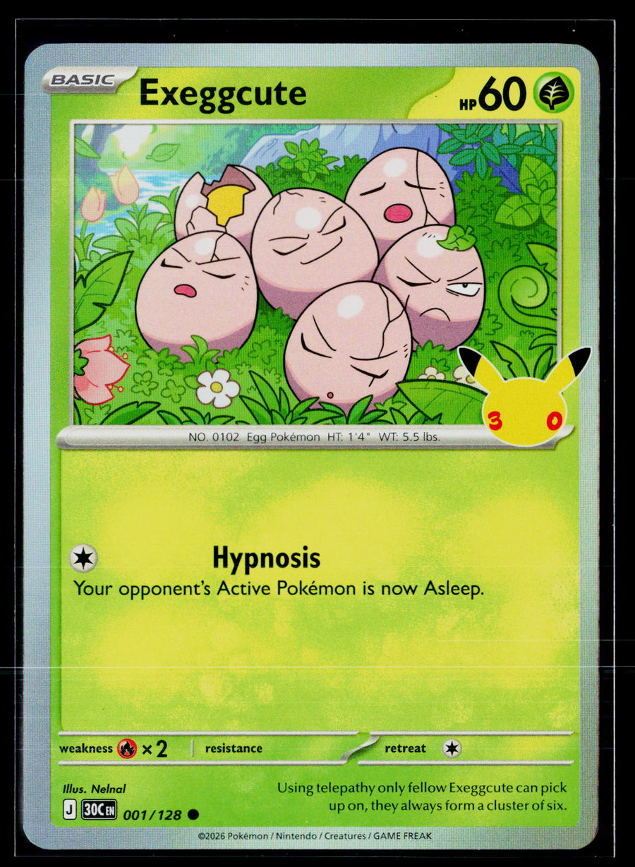ME: 30th Celebration 001/128 Exeggcute HOLO