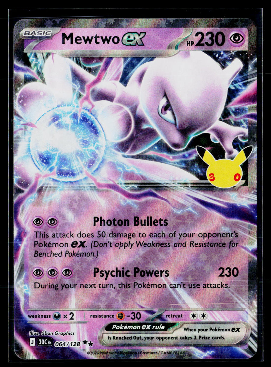 ME: 30th Celebration 064/128 Mewtwo ex HOLO