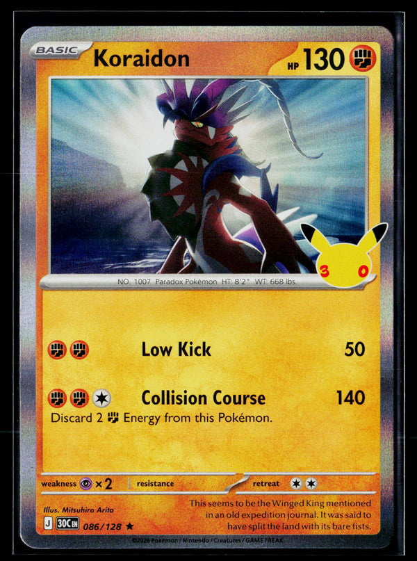 ME: 30th Celebration Classic Collection 086/124 Koraidon Holo