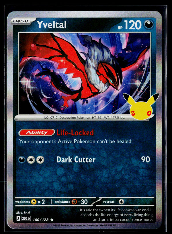 ME: 30th Celebration Classic Collection 100/128 Yveltal holo