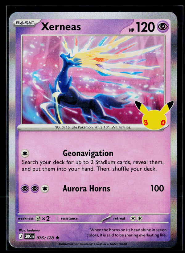 ME: 30th Celebration Classic Collection 076/128 Xerneas Holo