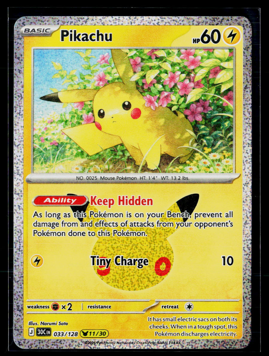 ME: 30th Celebration 033/128 Pikachu