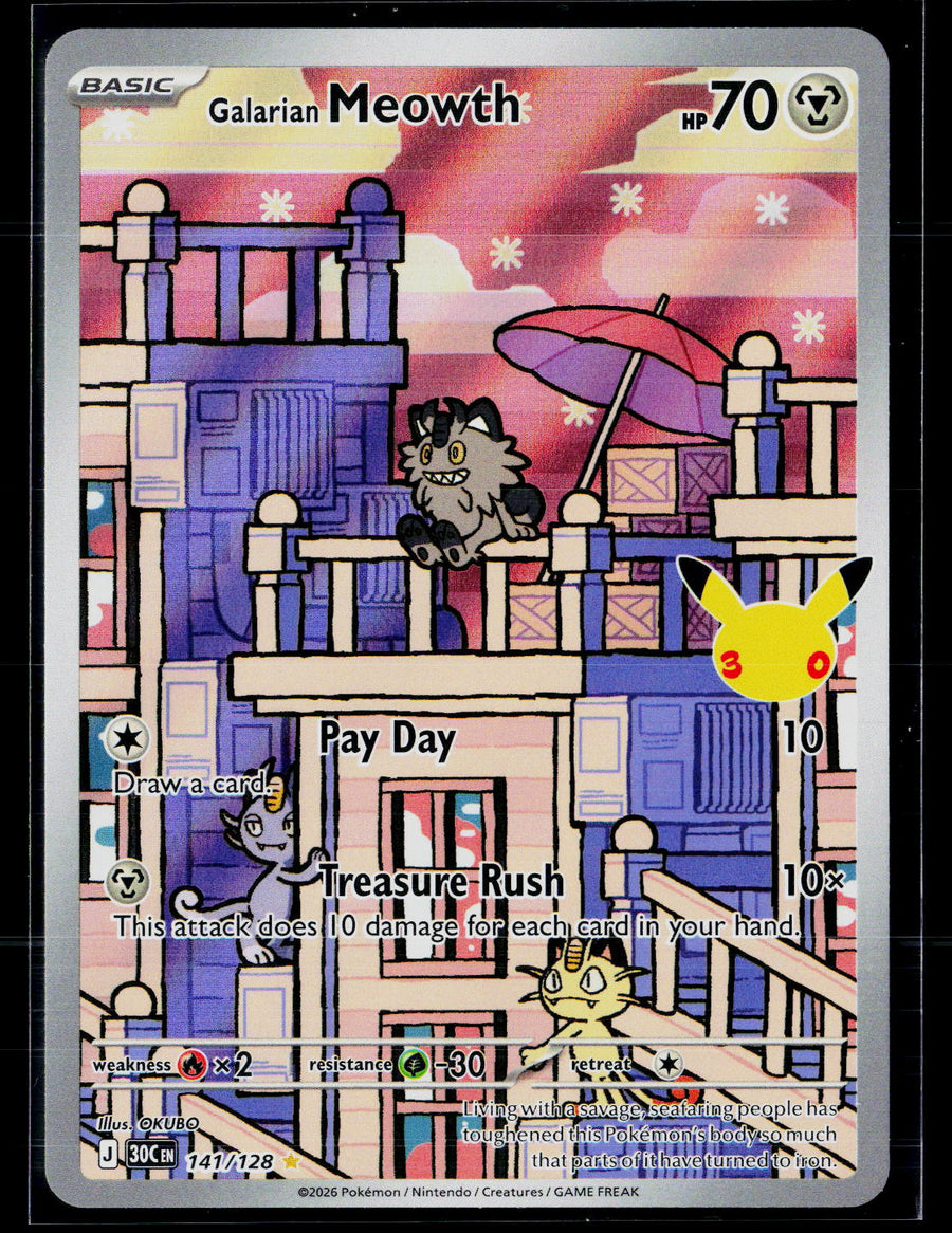 ME: 30th Celebration 141/128 Galarian Meowth