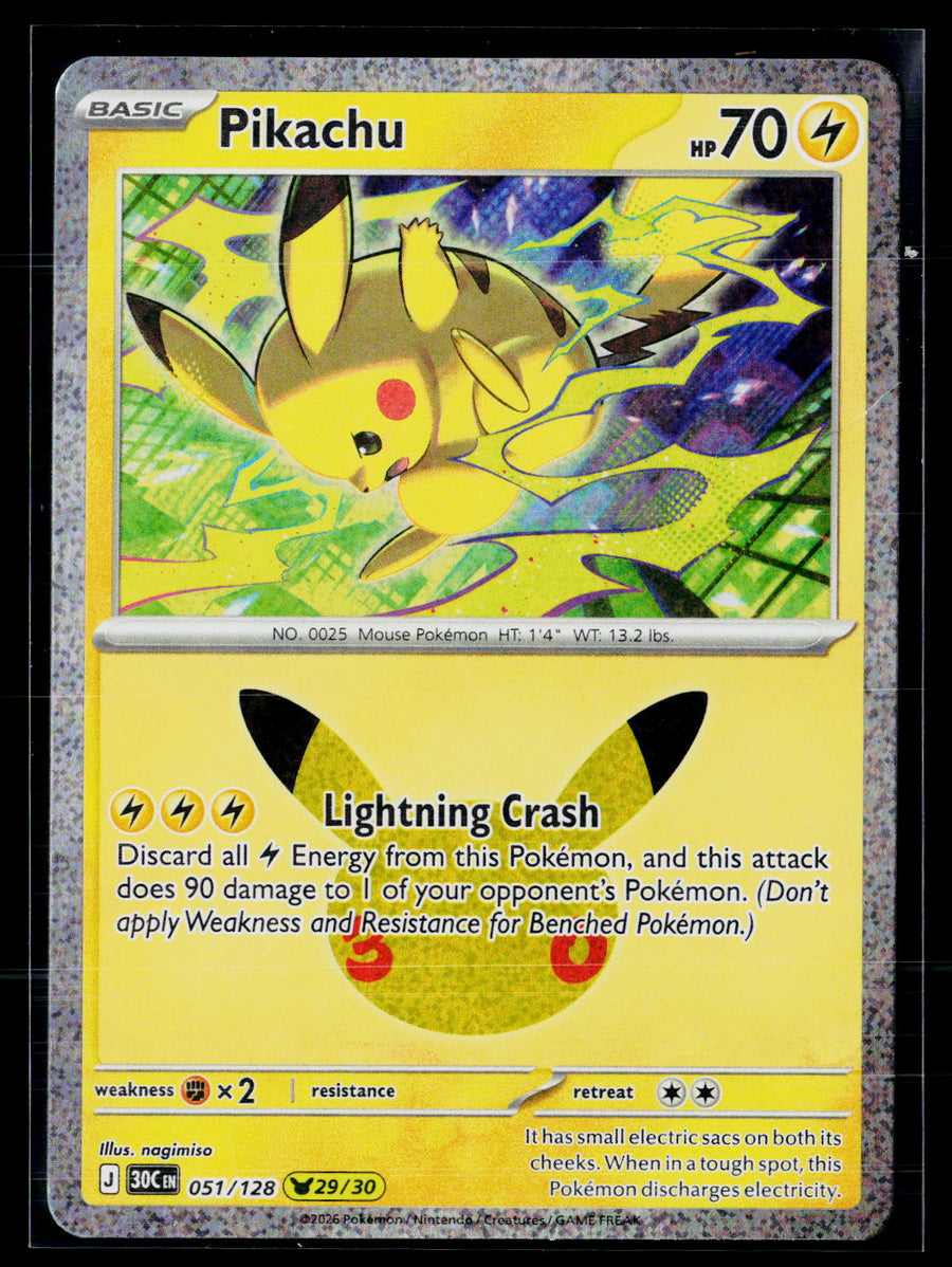 ME: 30th Celebration 051/128 Pikachu