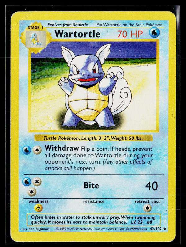 Base Set (Shadowless) 042/102 Wartortle