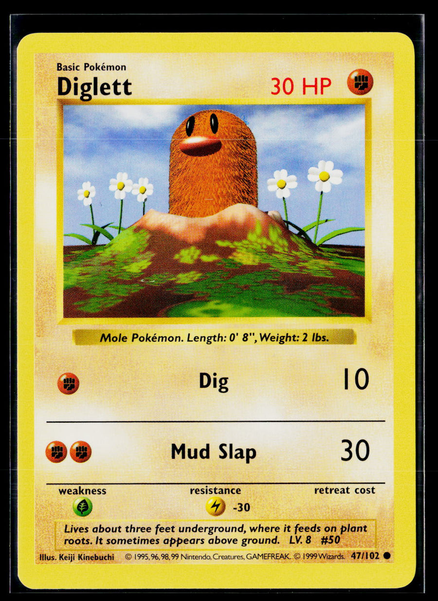 Base Set (Shadowless) 047/102 Diglett nm