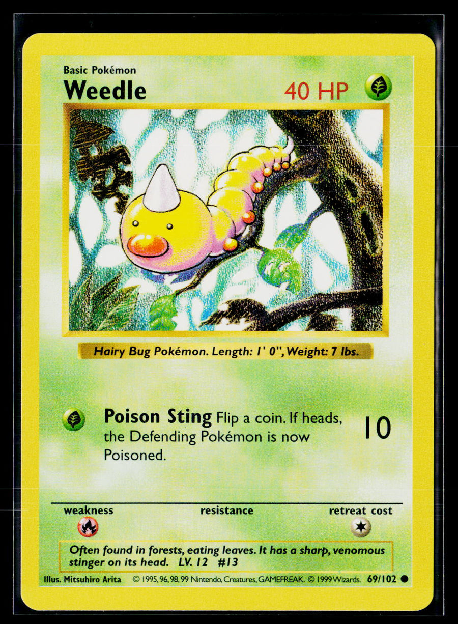 Base Set (Shadowless) 069/102 Weedle nm