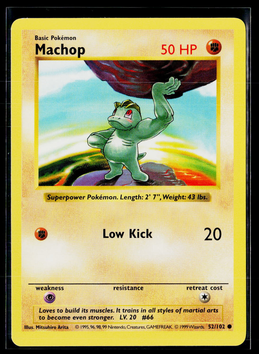 Base Set (Shadowless) 052/102 Machop nm