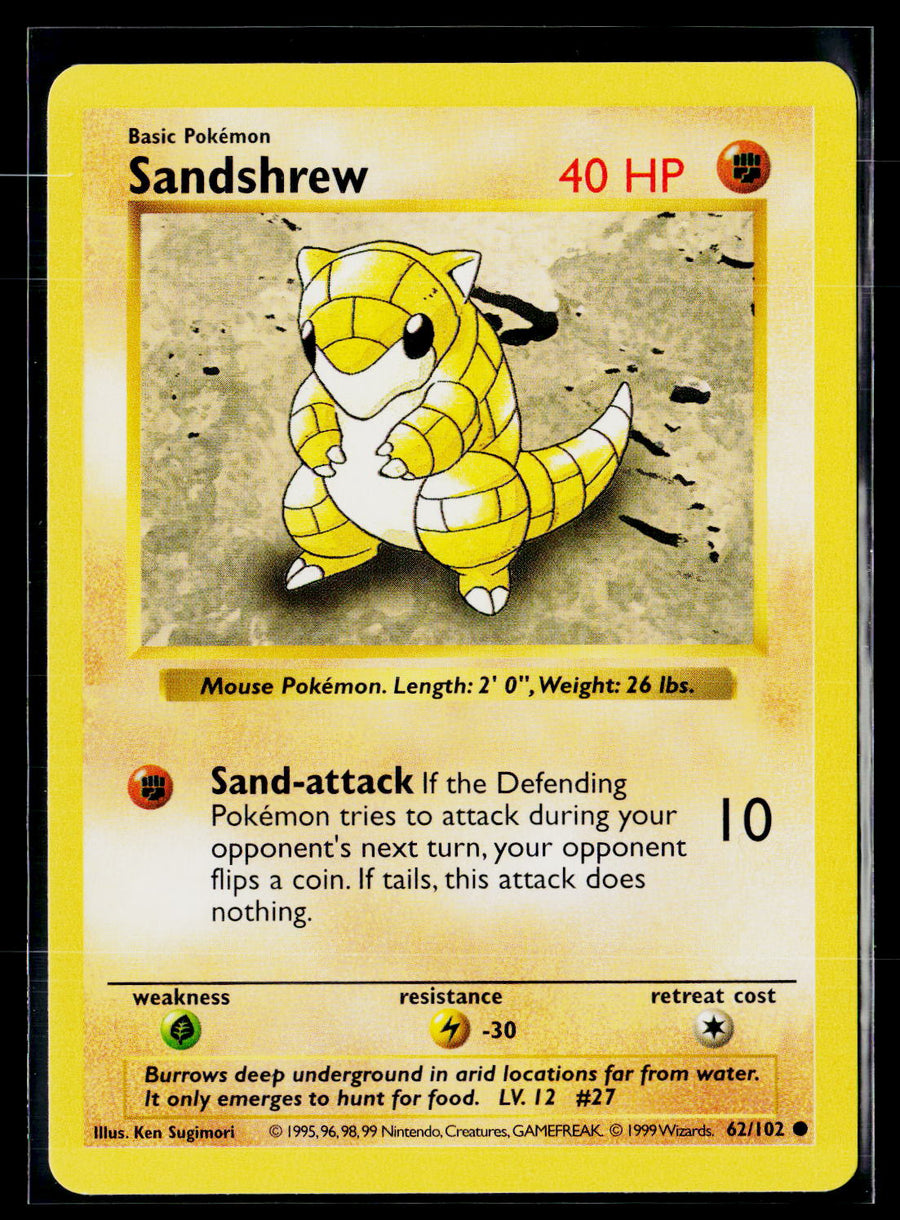 Base Set (Shadowless) 062/102 Sandshrew