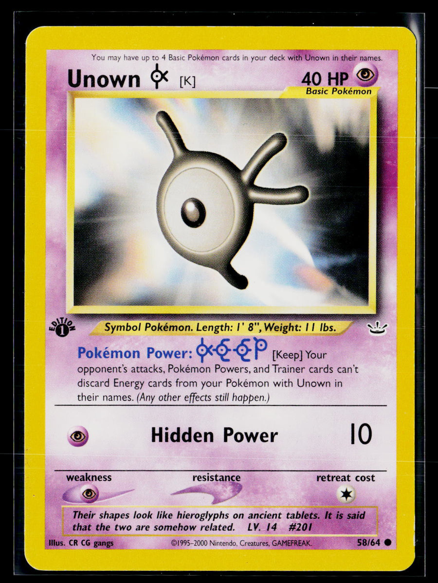 Neo Revelation 58/64 Unown [K]