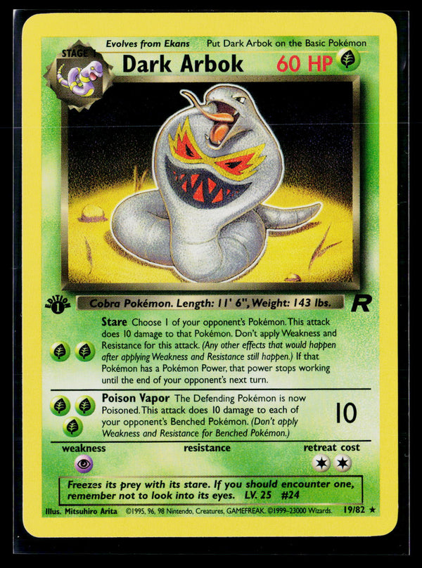 Team Rocket 19/82 Dark Arbok (19) 1st Edition