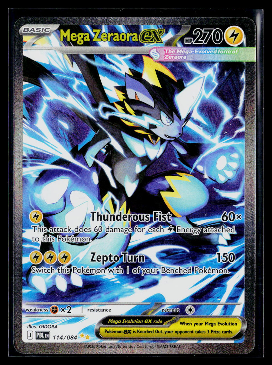 ME05: Pitch Black 114/084 Mega Zeraora ex