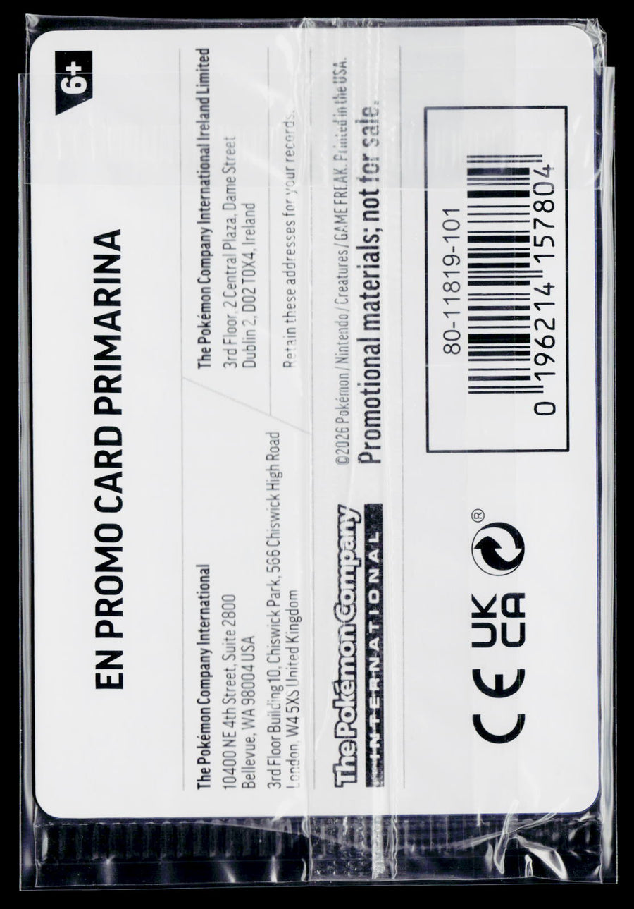 Pokemon Pitch Black Promo 020/084 Primarina Sealed
