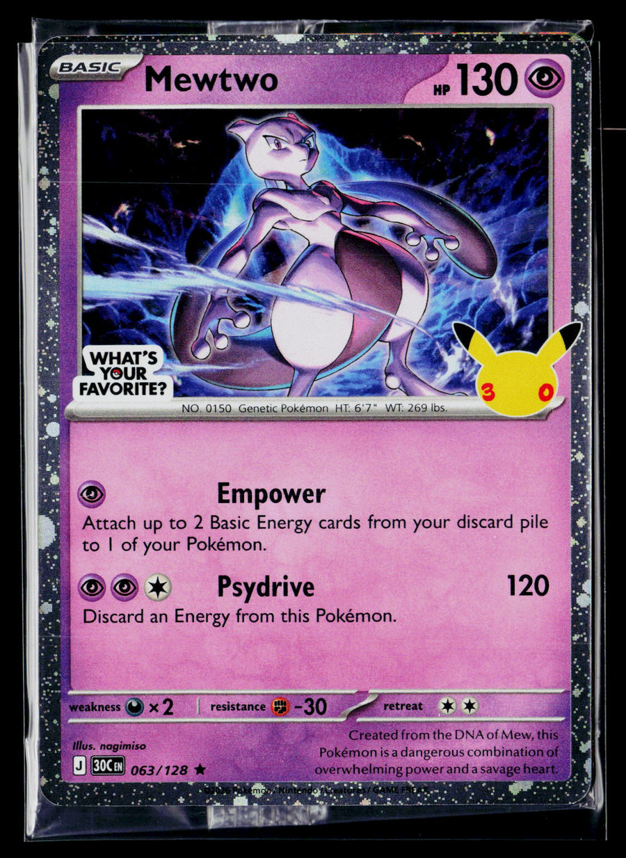 ME: 30th Celebration 063/128 Mewtwo Target Cosmos Promo Sealed