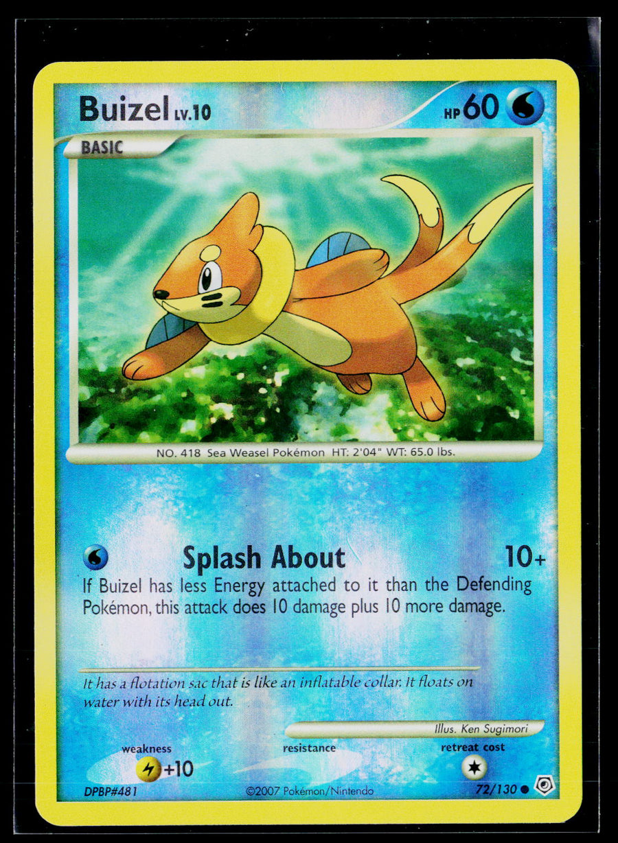 Diamond and Pearl 72/130 Buizel Reverse Holo