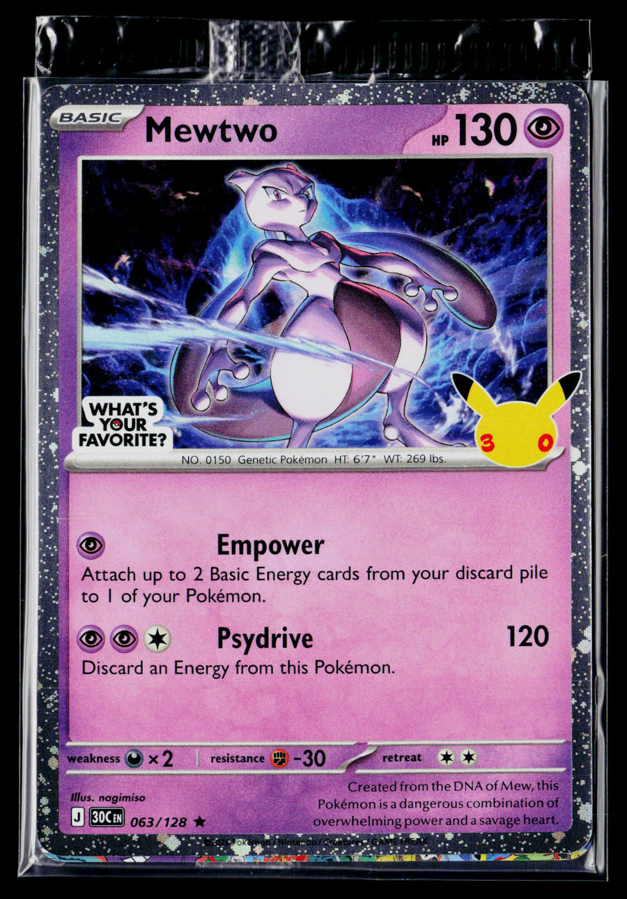 ME: 30th Celebration 063/128 Mewtwo Target Promo Sealed