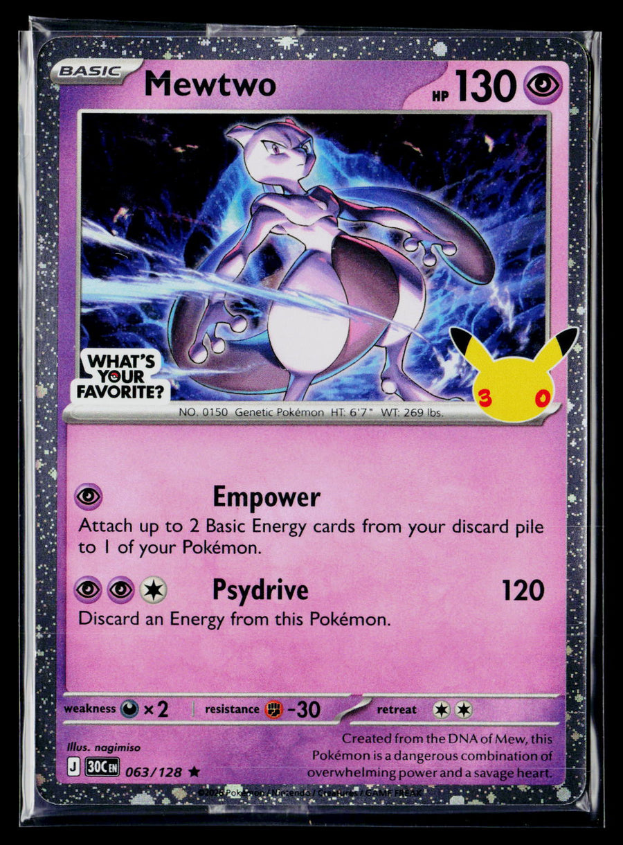 ME: 30th Celebration 063/128 Mewtwo Target Promo Sealed