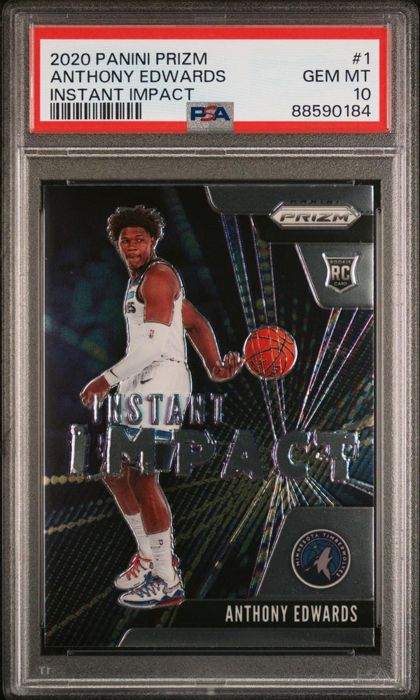 2020 Panini Prizm Instant Impact 1 Anthony Edwards Instant Impact / PSA