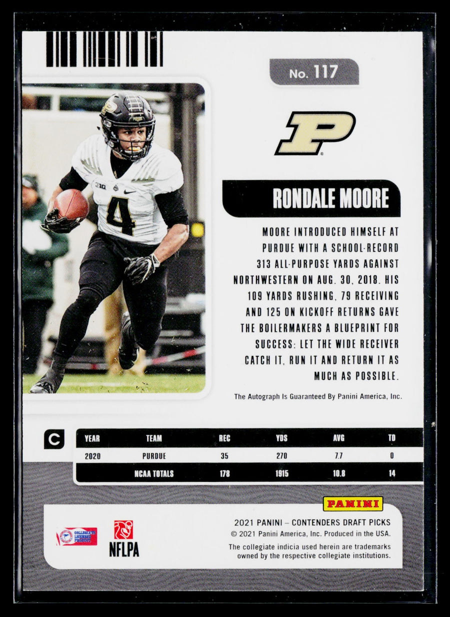 Panini 2021 Panini Contenders Draft Picks 117 Rondale Moore / AU