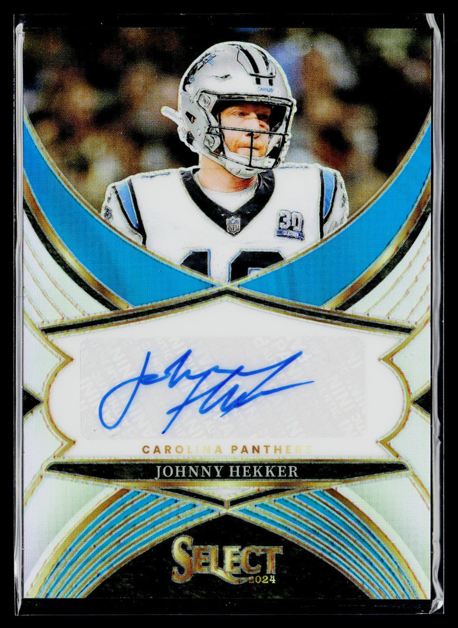Panini 2024 Panini Select SSP-JHR Johnny Hekker Select Signatures Prizm / AU
