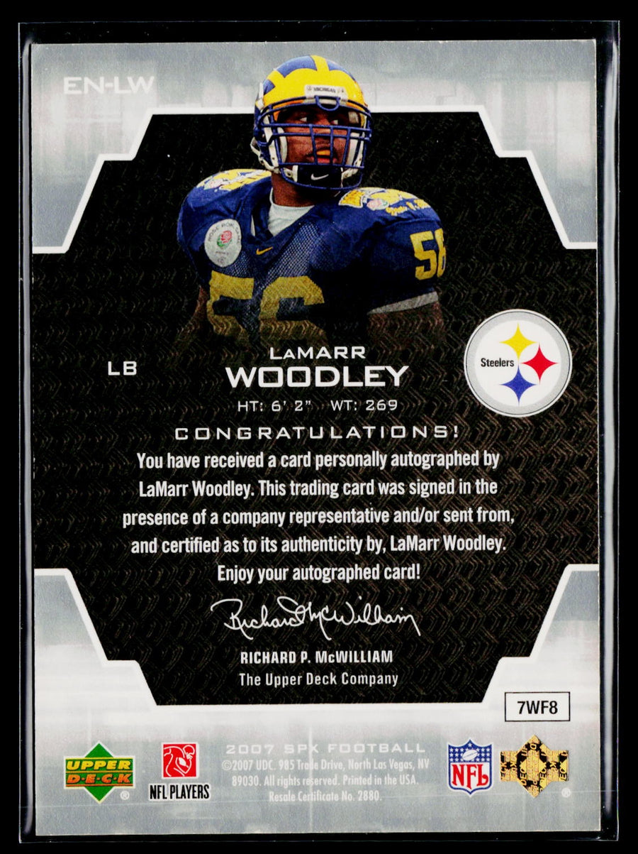 2007 SPx EN-LW LaMarr Woodley Endorsements Autographs / AU