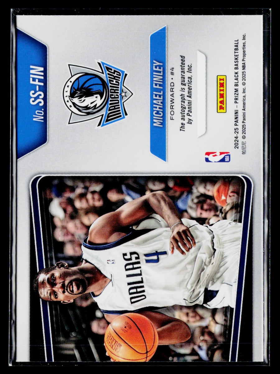 2024-25 Panini Prizm Black SS-FIN Michael Finley Sensational Signatures Auto
