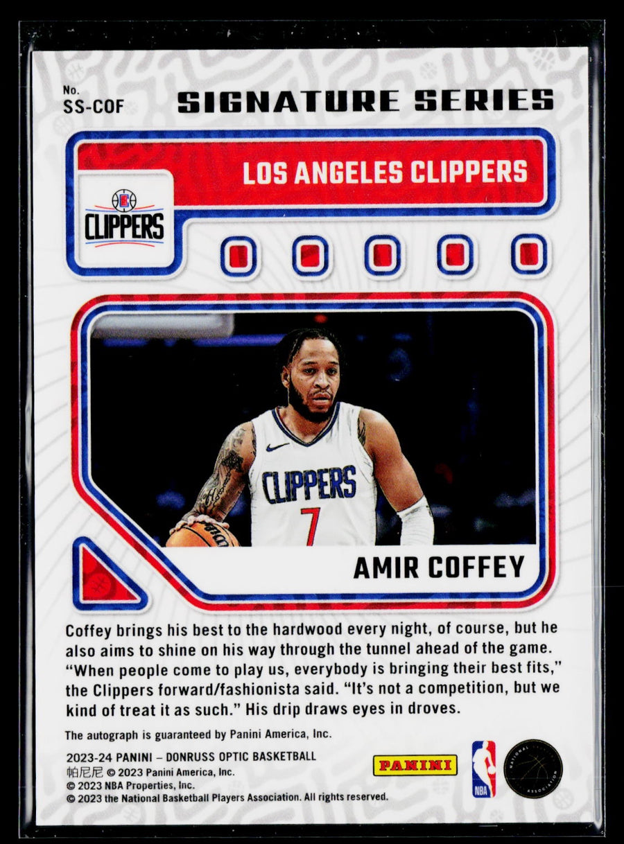 Donruss 2023-24 Donruss Optic SS-COF Amir Coffey Signature Series / AU