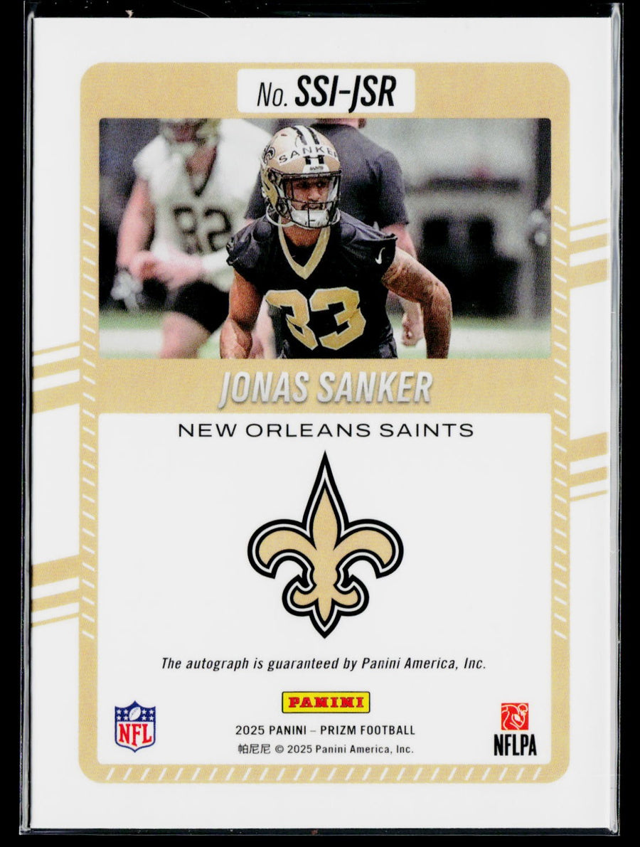 Panini 2025 Panini Prizm SSI-JSR Jonas Sanker Significant Signatures / AU