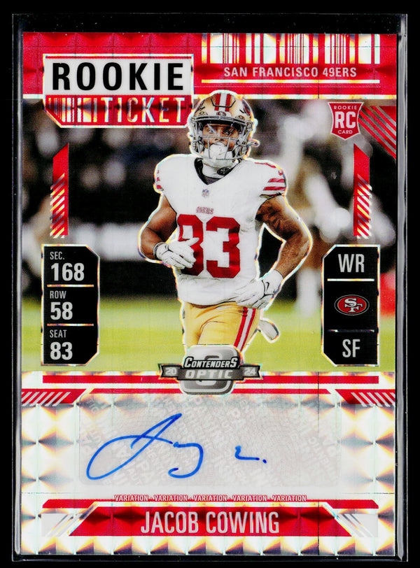 2024 Contenders Optic PV-JCO Jacob Cowing Rookie Ticket Variation Auto /24 RC