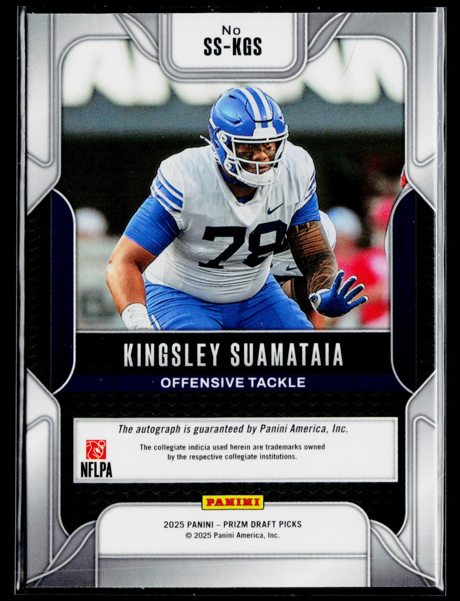 2025 Prizm Draft Picks SS-KGS Kingsley Suamataia Sensational Signatures Auto