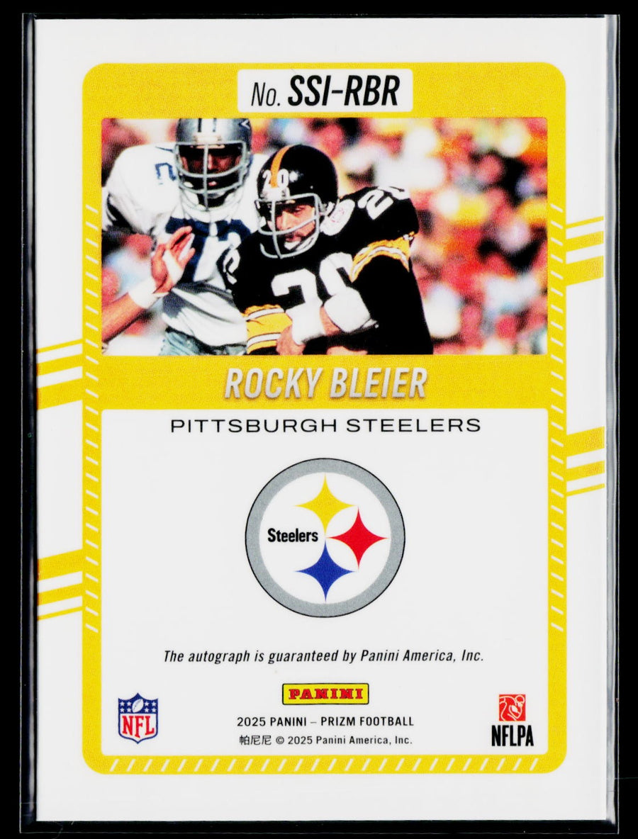 Panini 2025 Panini Prizm SSI-RBR Rocky Bleier Significant Signatures / AU