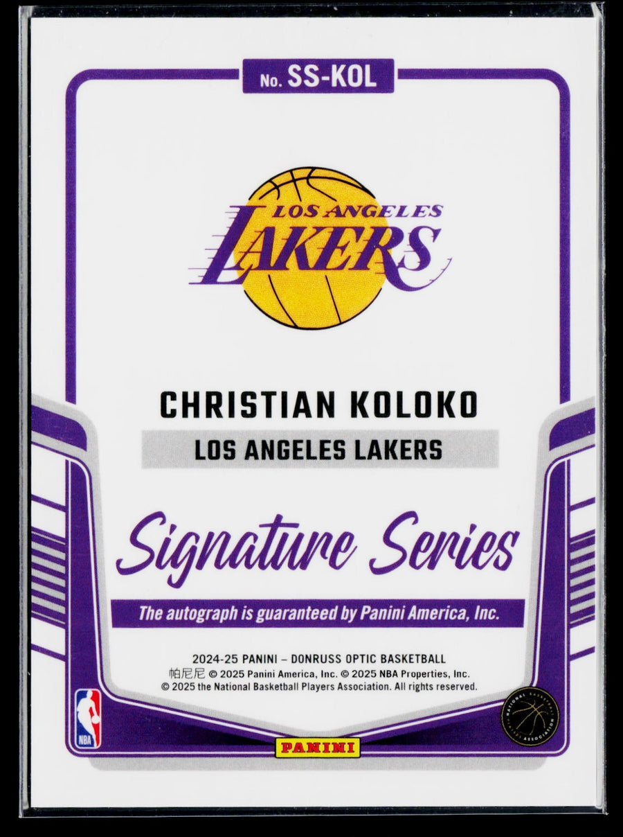 Donruss 2024-25 Donruss Optic SS-KOL Christian Koloko Signature Series / AU