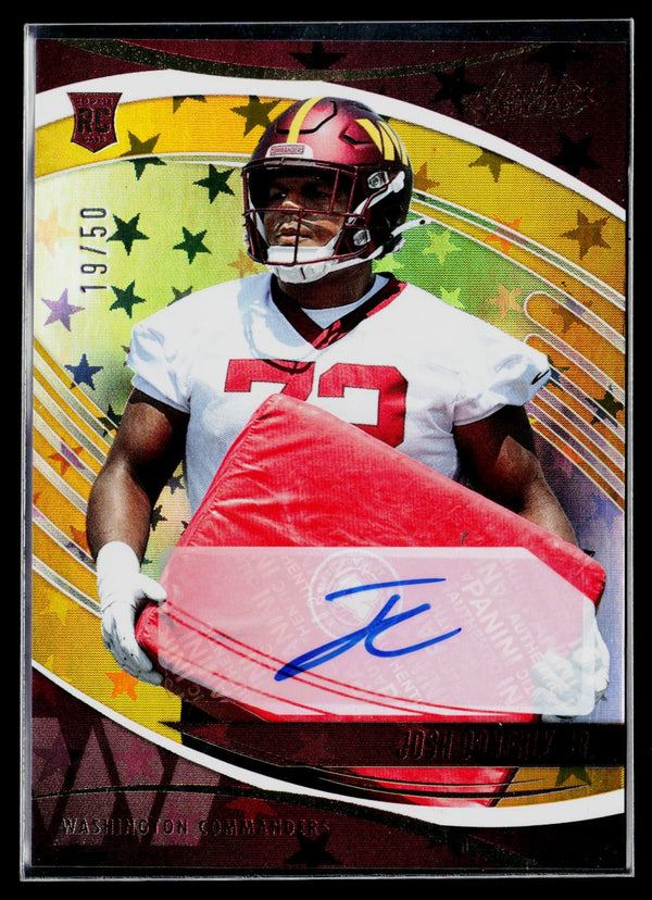 2025 Panini Absolute #145 Josh Conerly Jr. Signature Rookies Gold Stars /50 RC